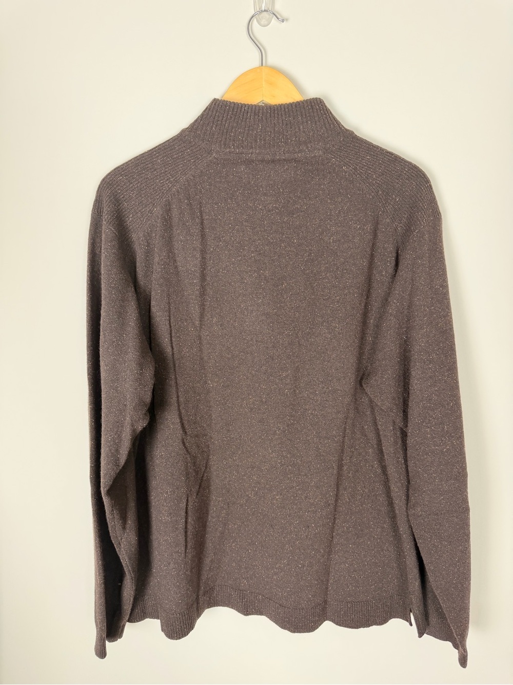 Tommy Bahama Brown Wool Silk Angora Quarter Zip Sweater Mens Medium M View 5